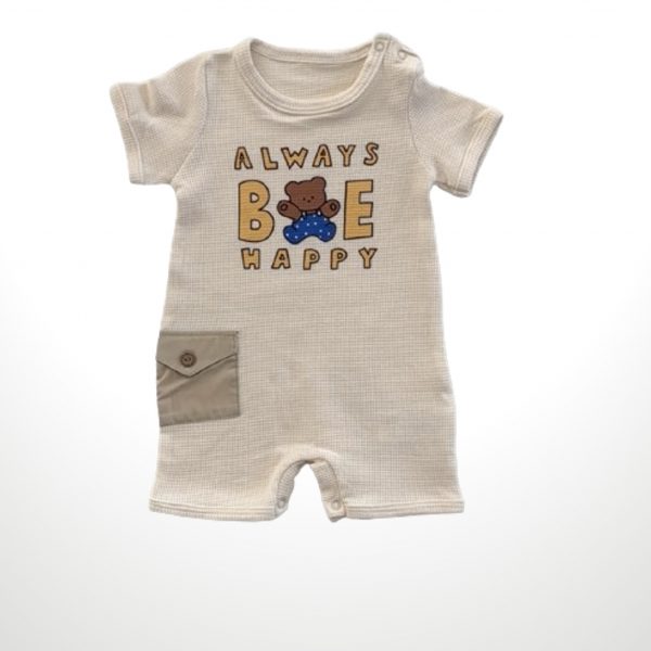 Baby Strampler "Bär - Always Happy"