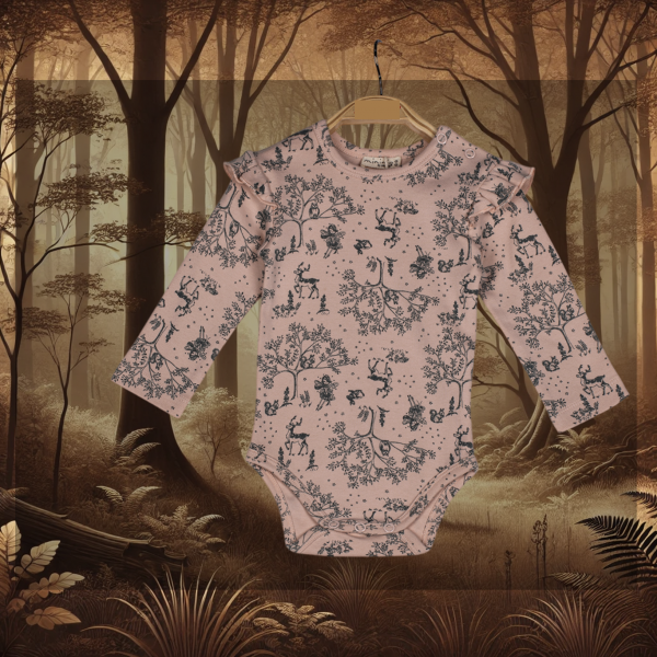 Body "Wald" altpink langarm