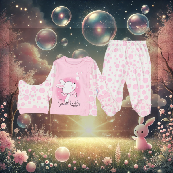 Neugeborenen-Set "Hasi Small bubbles" 3teilig
