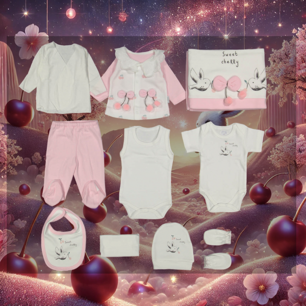 Neugeborenen-Set - "Sweet cherry" 10teilig