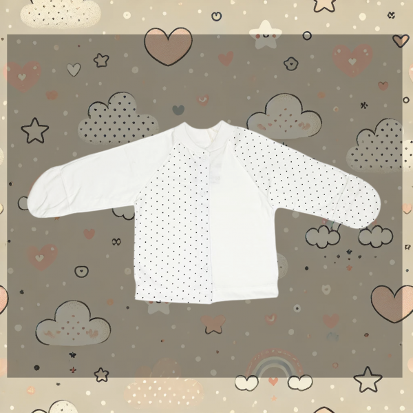 Oberteil  beige mit schwarzen Punkten
