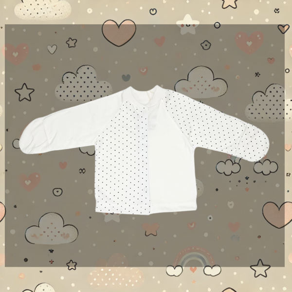 Oberteil  beige mit schwarzen Punkten