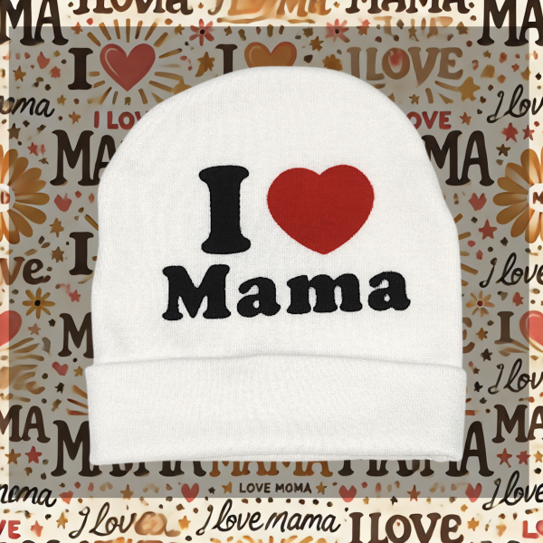 Mütze "I love Mama" creme