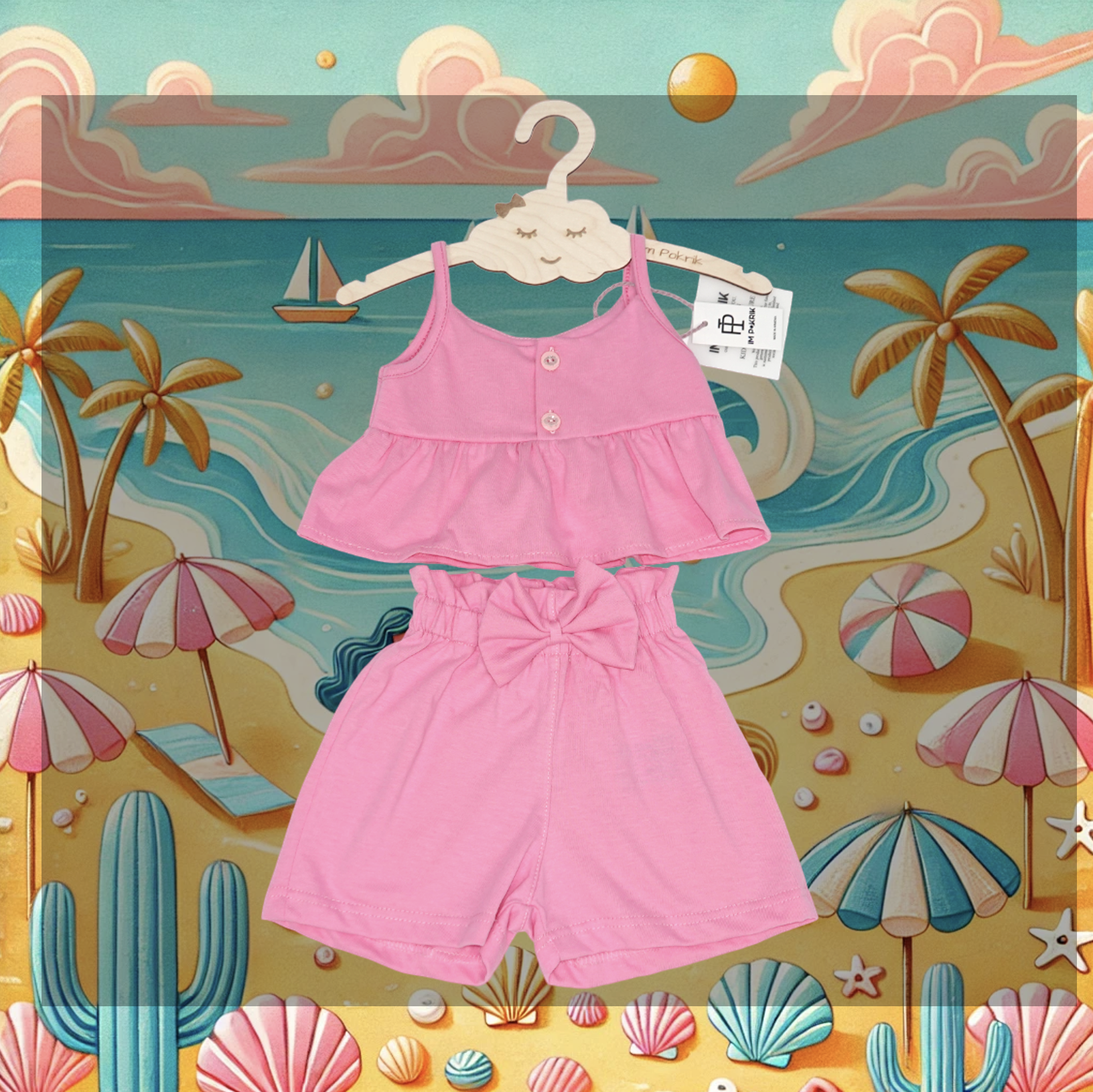 2teiler Top und Hose rosa