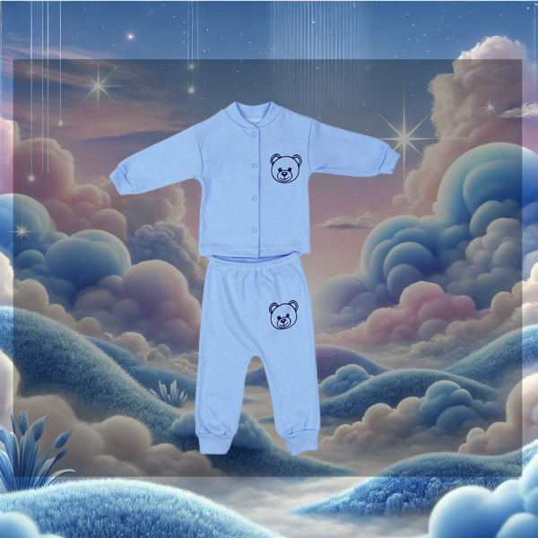 2teiler - Hemd und Hose "Bärchen" blau