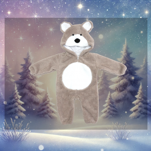 Kapuzenoverall für den Winter "Bärchen"